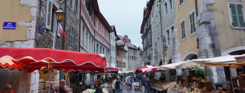 A tiny portion of the Annecy farmers market, before the crowds